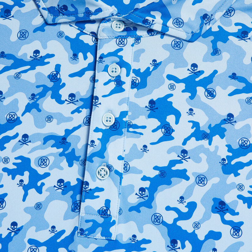 MAPPED ICON CAMO TECH JERSEY MODERN SPREAD COLLAR POLO image number 5