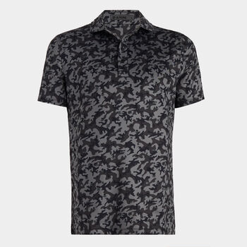 MAPPED ICON CAMO TECH JERSEY MODERN SPREAD COLLAR POLO