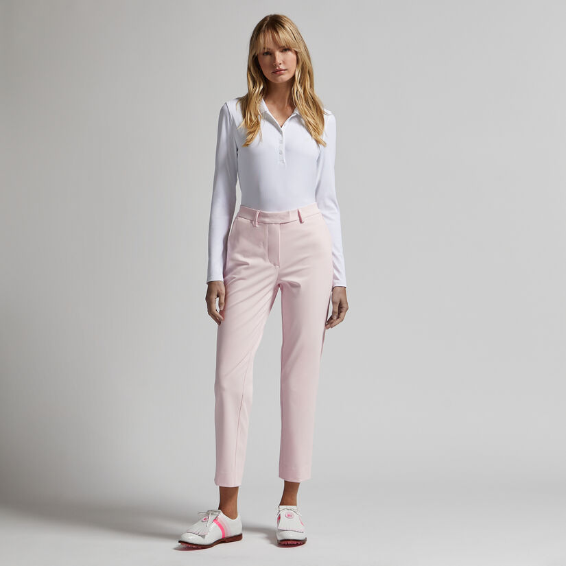 STRETCH PERFORMANCE TWILL MID RISE STRAIGHT LEG TROUSER | WOMEN