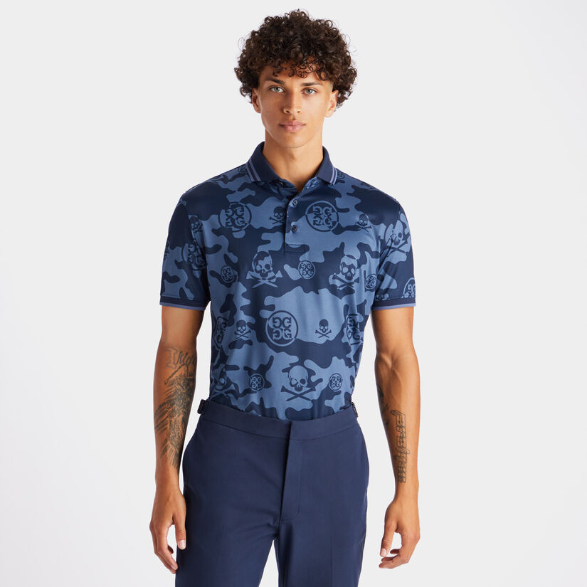 EXPLODED ICON CAMO TECH JERSEY SLIM FIT POLO image number 3