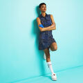 BORO PRINT PIQUÉ SLEEVELESS POLO DRESS image number 2
