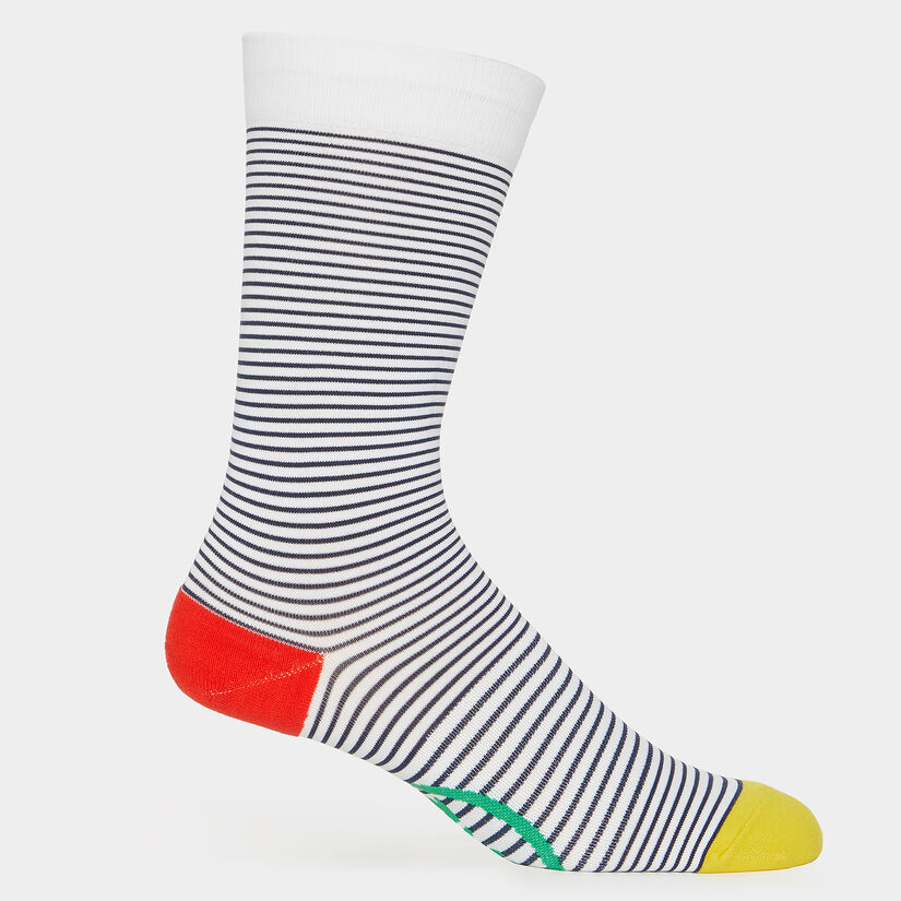 STRIPED COMPRESSION CREW SOCK image number 1