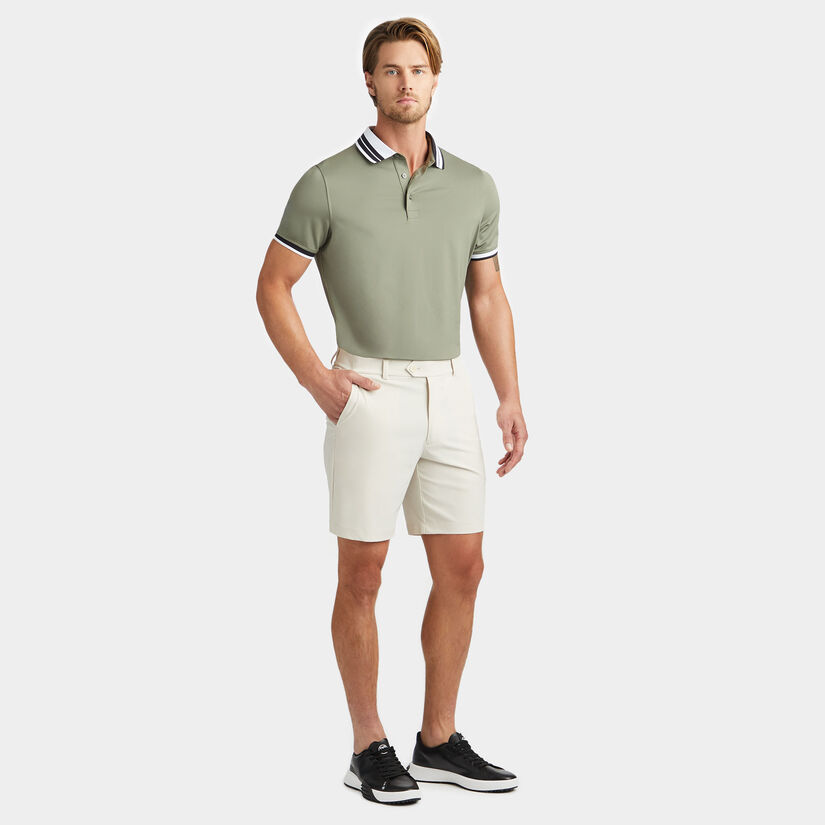 CONTRAST STRIPED COLLAR TECH JERSEY BANDED SLEEVE POLO image number 3