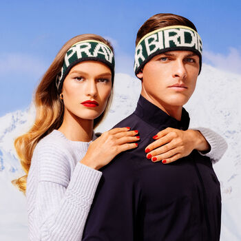 LIMITED EDITION PRAY FOR BIRDIES JACQUARD CASHMERE KNIT HEADBAND