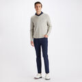 CONTRAST V NECK SLIM FIT CASHMERE SWEATER image number 4