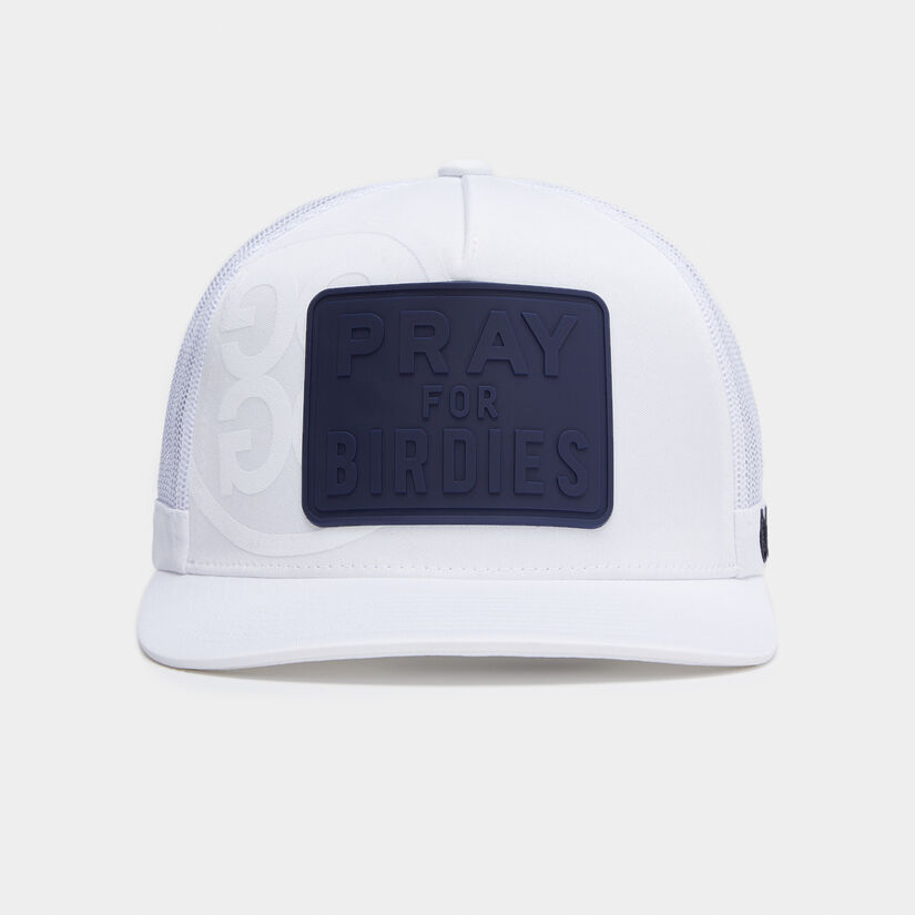 PRAY FOR BIRDIES STRETCH TWILL SNAPBACK TRUCKER HAT image number 2