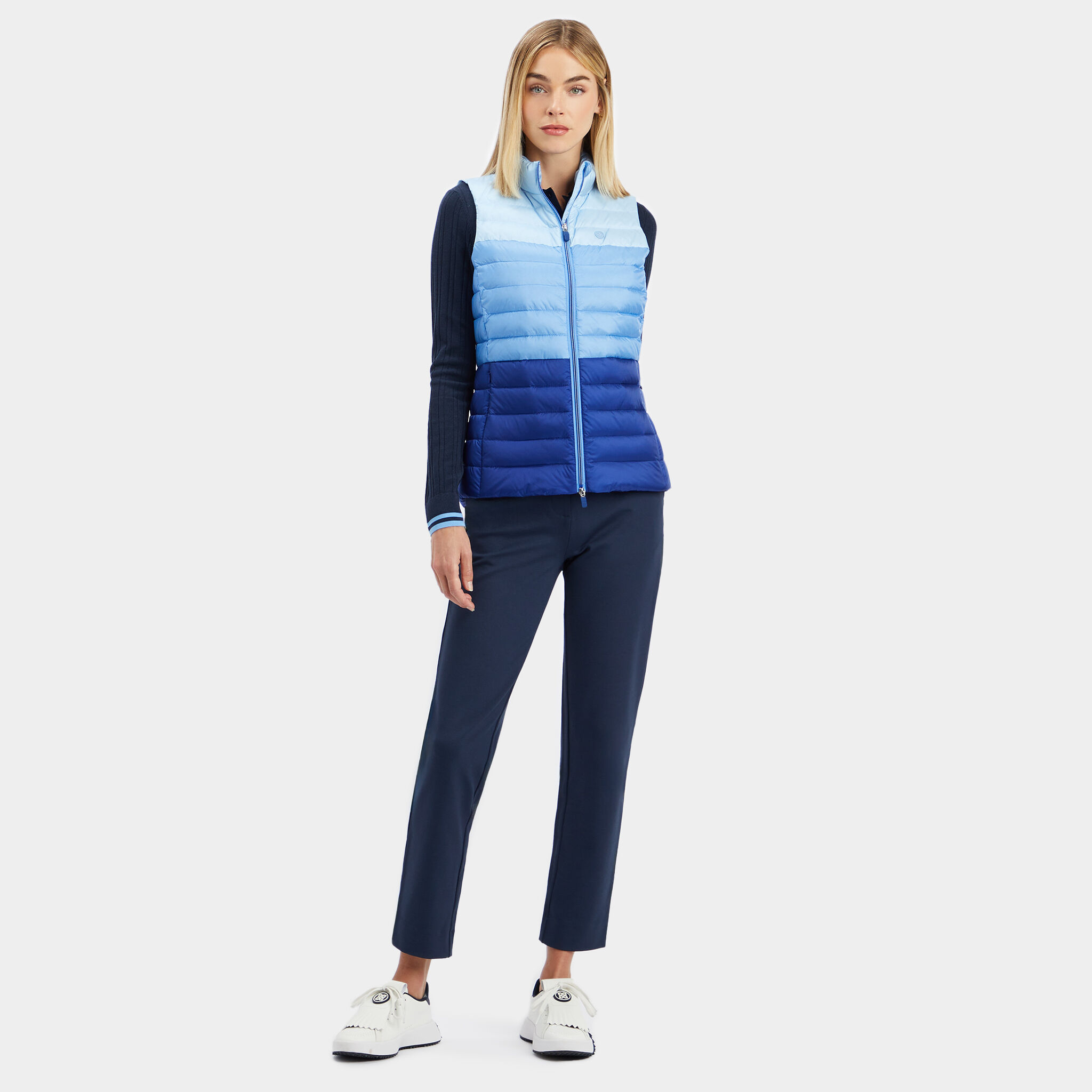 COLOUR BLOCK LIGHTWEIGHT DOWN PUFFER VEST WOMEN S JACKETS