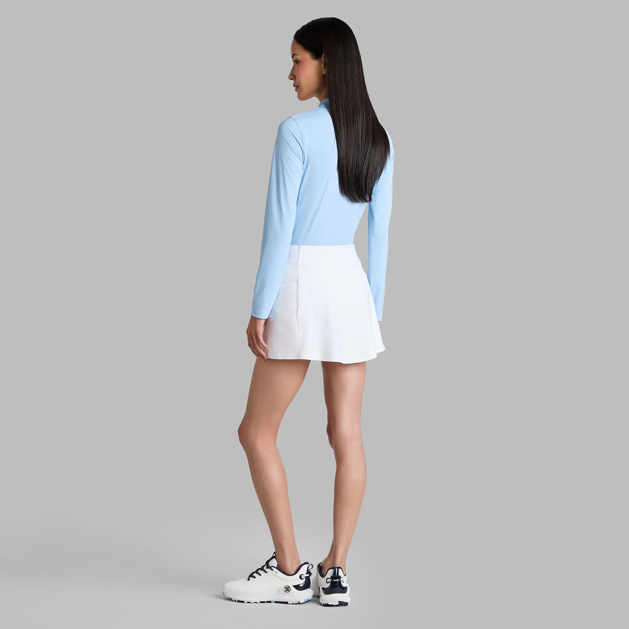 SILKY TECH NYLON LONG SLEEVE 1/4 ZIP POLO | WOMEN'S POLO SHIRTS