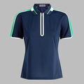CONTRAST SLEEVE TECH PIQU&Eacute; 1/4 ZIP POLO image number 2