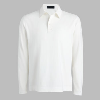SUPER SOFT BRUSHED COTTON LONG SLEEVE POLO