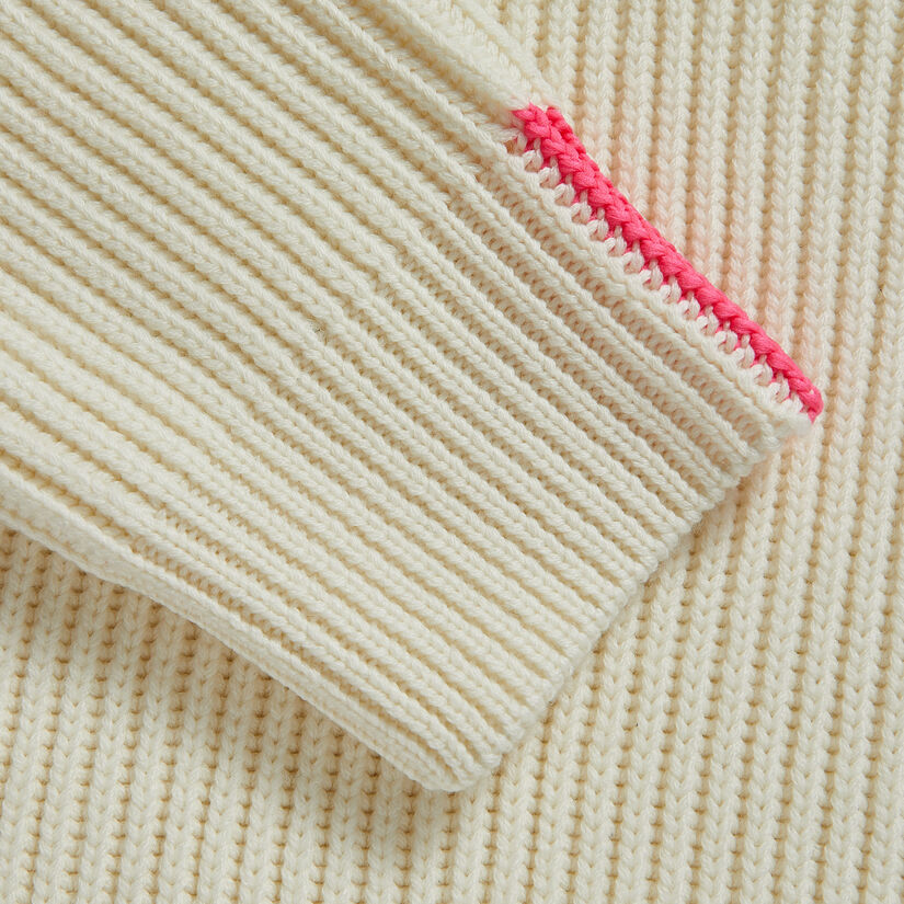 RIBBED FUNNEL NECK QUARTER ZIP SWEATER image number 6