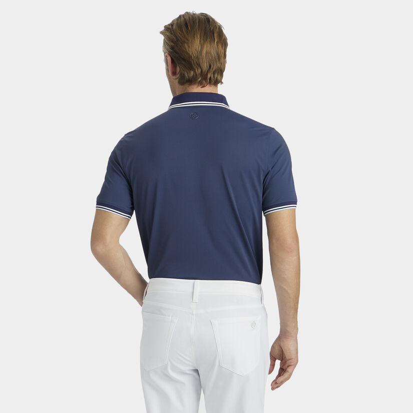 DUAL LINES BANDED SLEEVE TECH PIQUÉ POLO image number 5