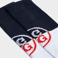 CIRCLE G RIBBED COMPRESSION CREW SOCK image number 2