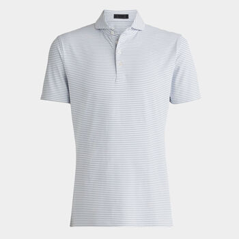 FEEDER STRIPE TECH PIQUÉ MODERN SPREAD COLLAR POLO