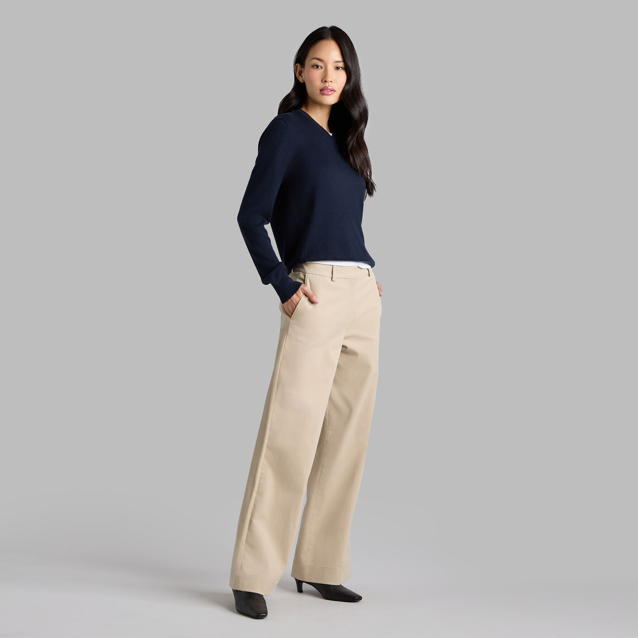 TRI-COTTON WIDE LEG TROUSER | WOMEN'S PANTS | G/FORE
