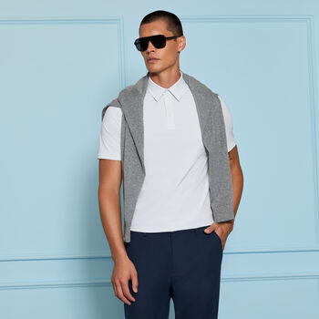 FINE STRETCH JACQUARD POLO