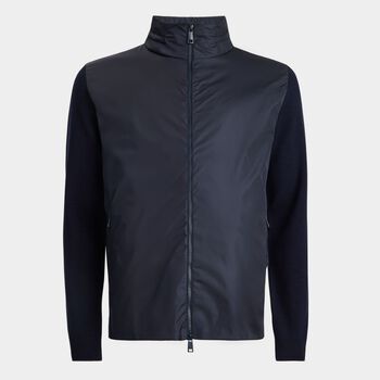 NYLON HYBRID SWEATER JACKET