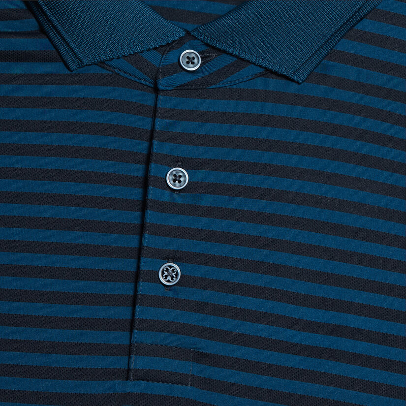 PERFORATED STRIPE TECH JERSEY POLO image number 5