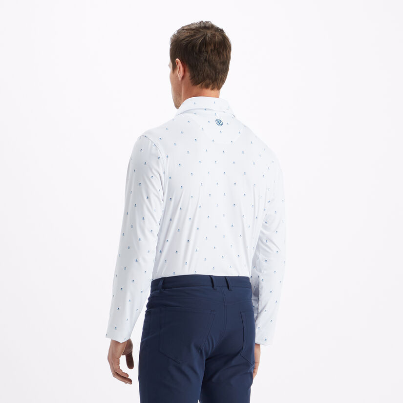 LIMITED EDITION U.S. OPEN SKULL & T'S LONG SLEEVE ICE NYLON SLIM FIT SUN SHIRT image number 5