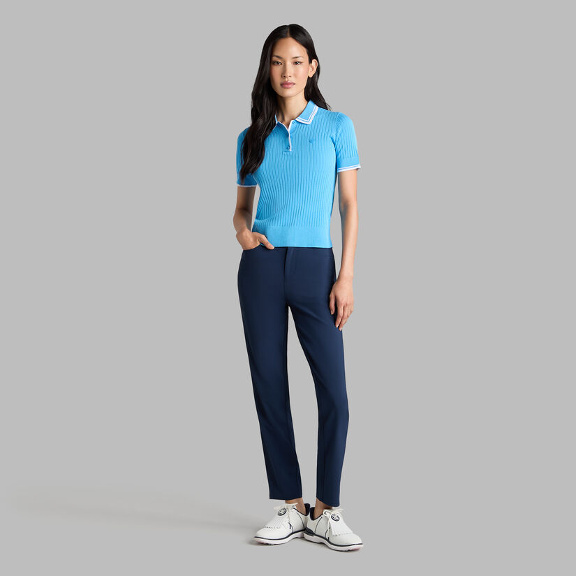 RIBBED KNIT SWEATER POLO image number 3