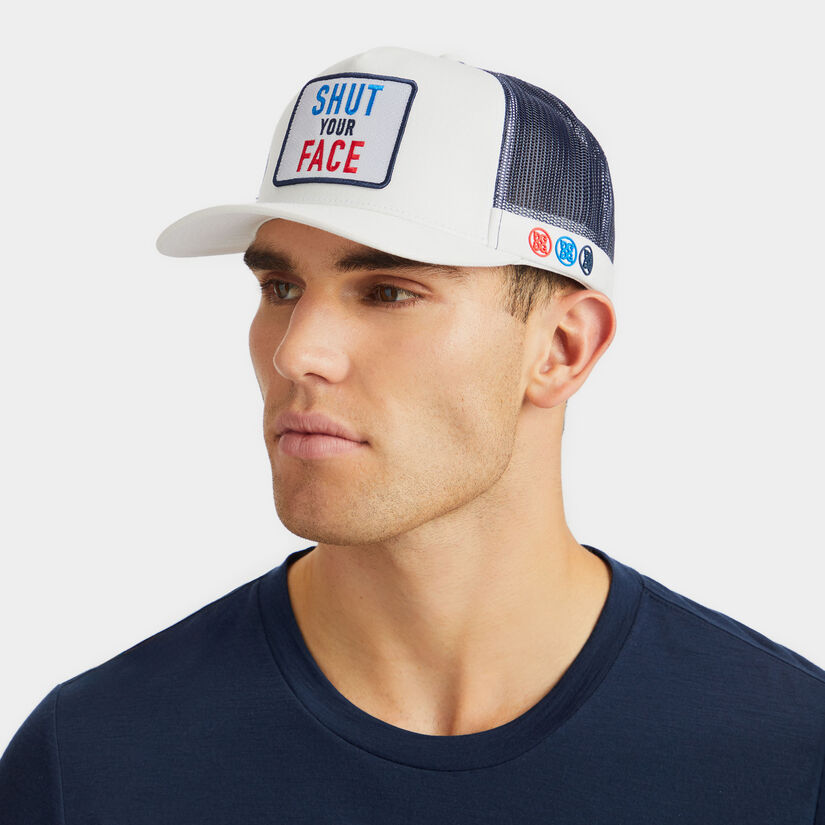 SHUT YOUR FACE COTTON TWILL TRUCKER HAT MEN S HATS G FORE