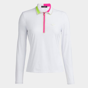 LIMITED EDITION MOTHER GOLFER SILKY TECH NYLON QUARTER ZIP POLO
