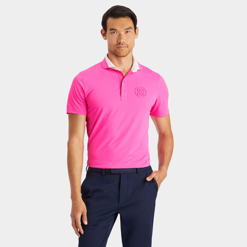 CONTRAST COLLAR TECH PIQUÉ MODERN SPREAD COLLAR POLO image number 3