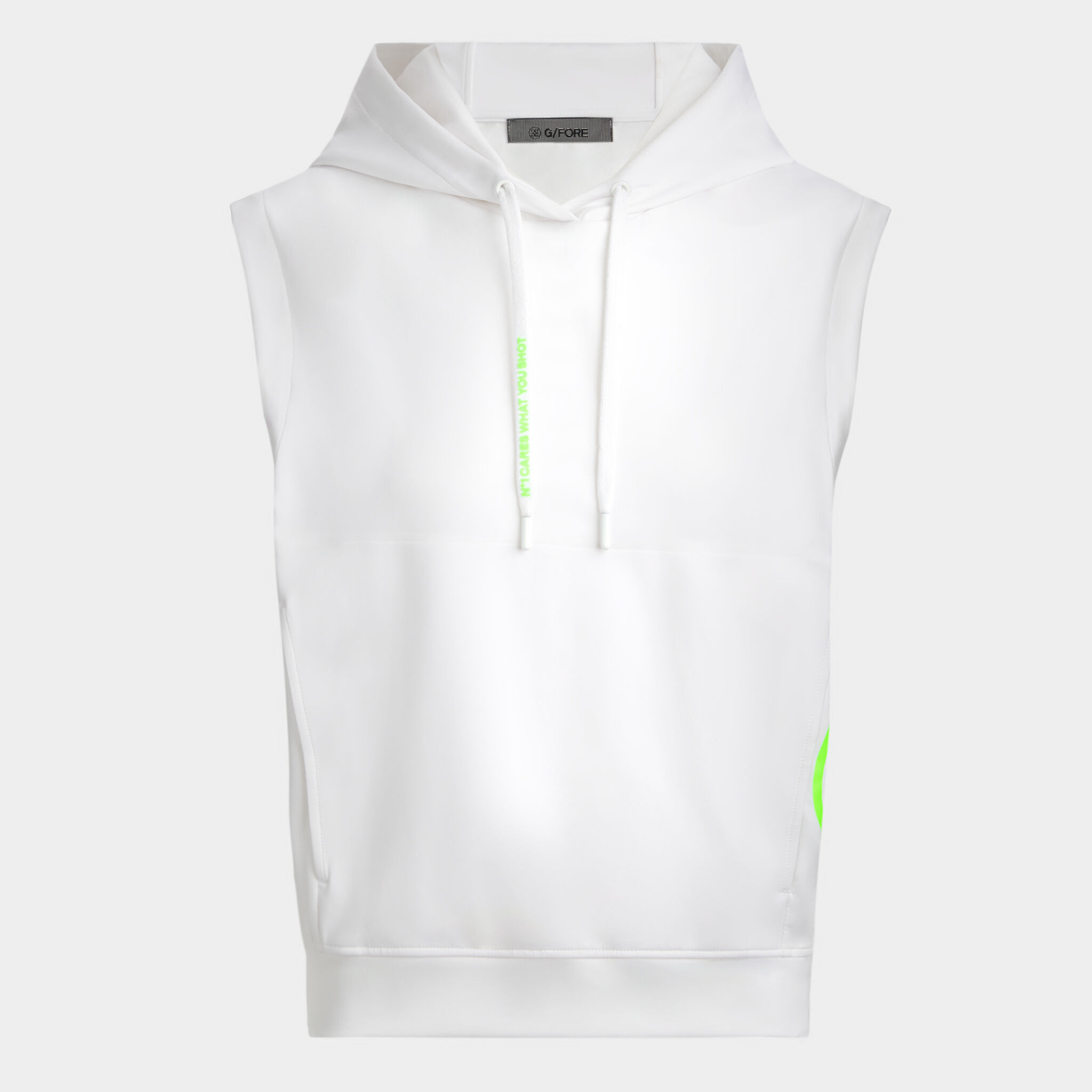 G FORE Women s Double Knit Brushed Back Cropped Sleeveless Hoodie Color White Size L