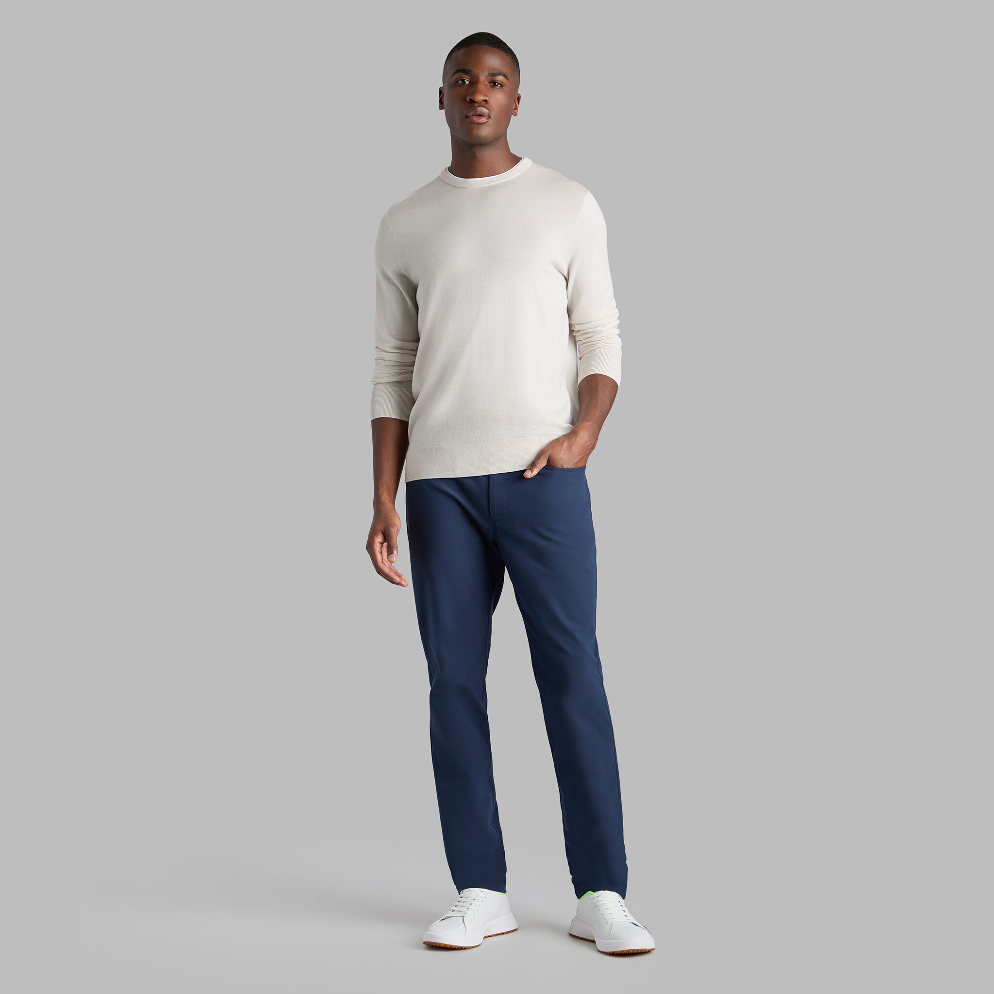 MERINO WOOL BLEND CREWNECK SWEATER | MEN'S SWEATERS | G/FORE