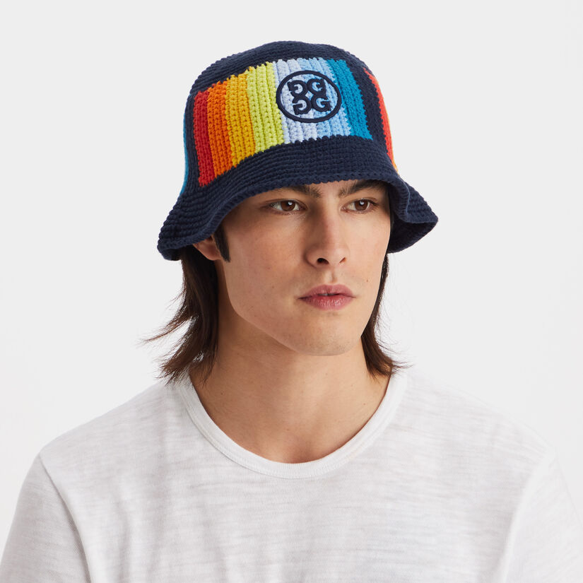 CIRCLE G'S COLOUR BLEND CROCHET BUCKET HAT image number 5
