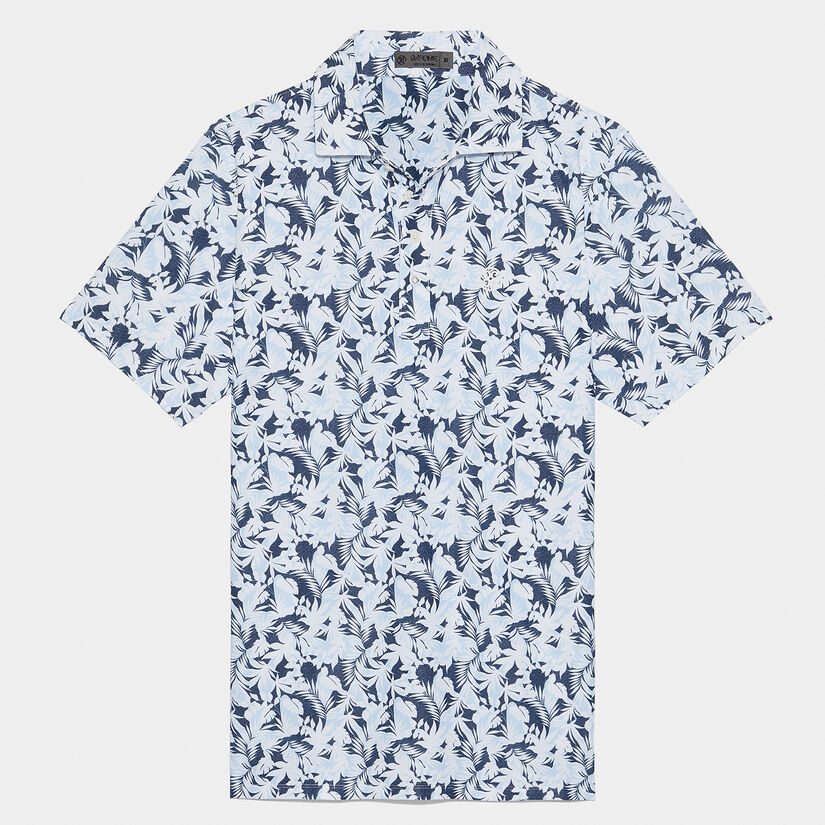 PALM FRONDS TECH PIQUÉ SLIM FIT POLO image number 1