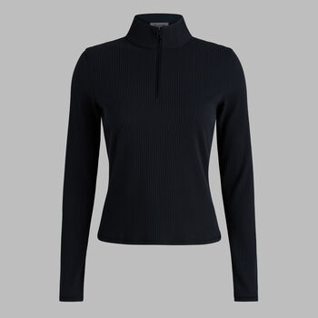 FITTED RIB 1/4 ZIP PULLOVER