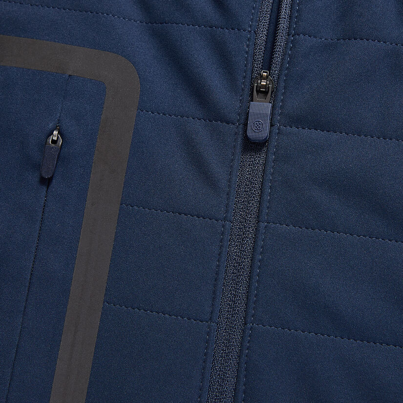 HOODED TECH INTERLOCK QUARTER ZIP PULLOVER image number 5