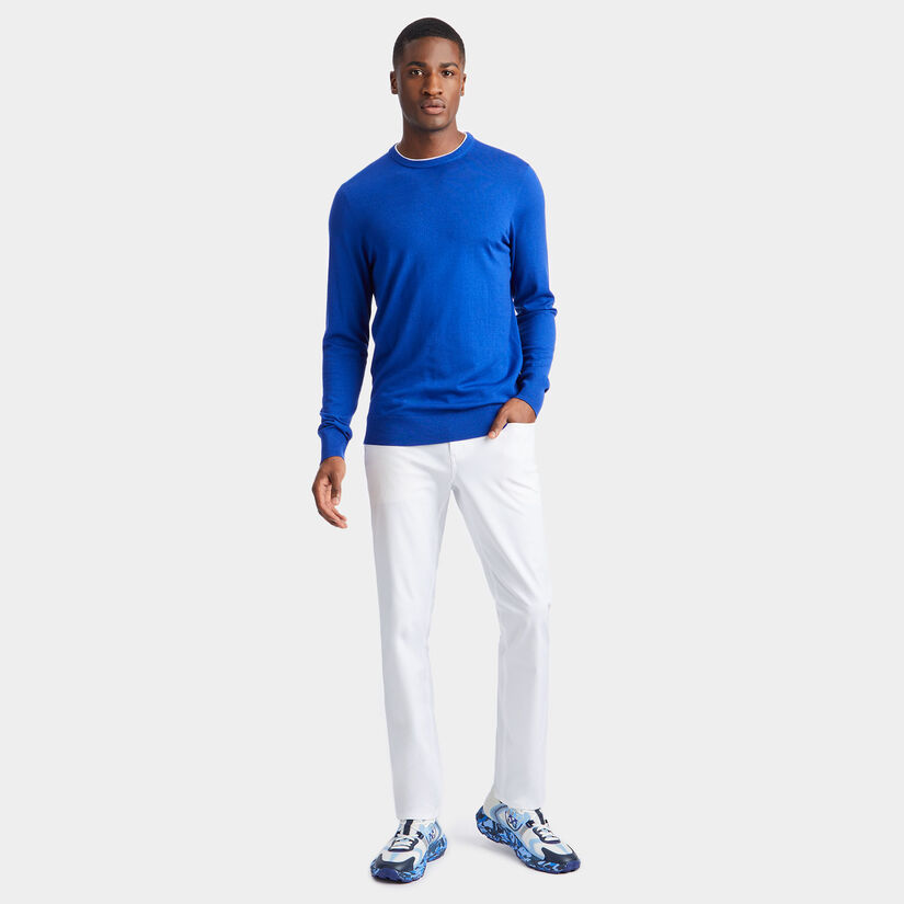 MERINO WOOL BLEND CREWNECK SWEATER image number 3