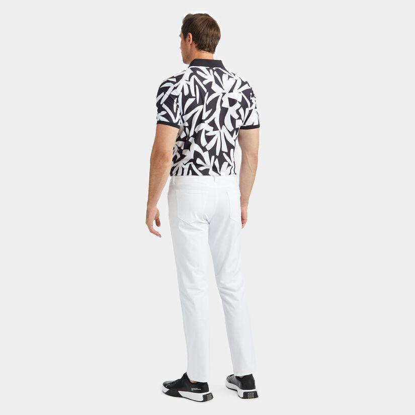 CONTRAST PALM TECH PIQUÉ MODERN SPREAD COLLAR POLO image number 5