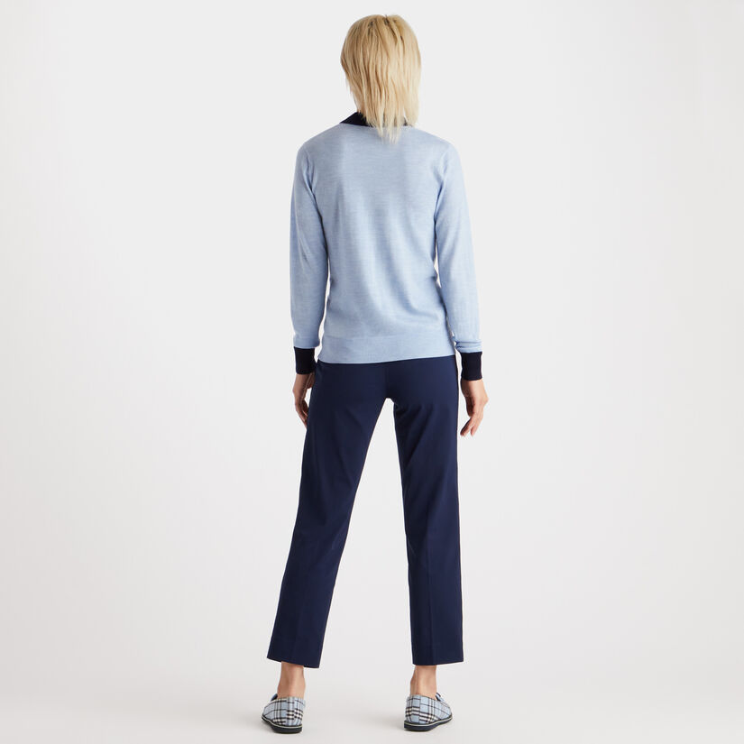LAYERED POLO MERINO WOOL SWEATER image number 5
