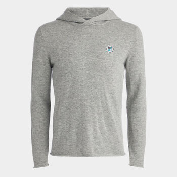 CASHMERE BLEND HOODED PULLOVER SWEATER
