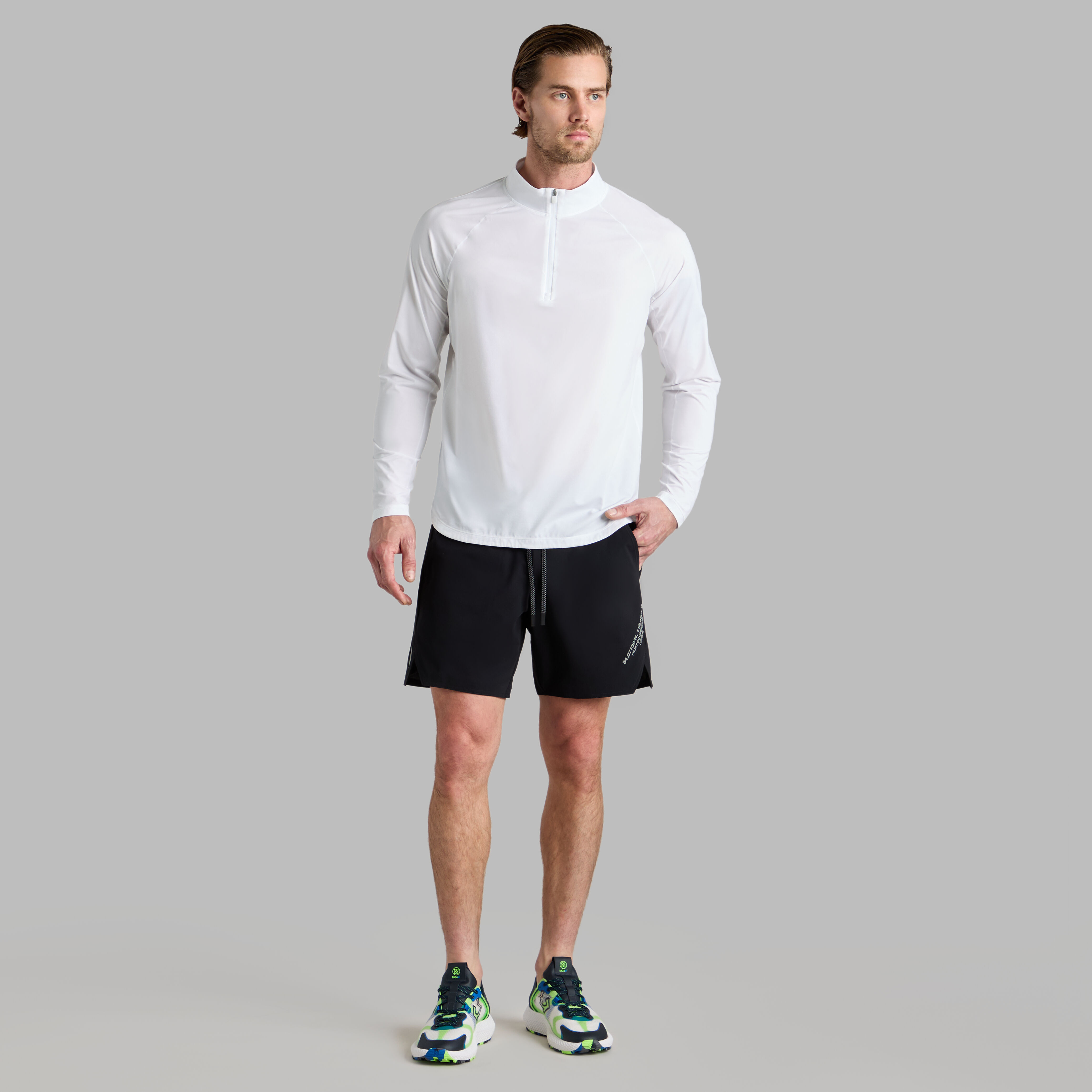 TECH MÉLANGE RAGLAN QUARTER ZIP PULLOVER | MEN'S PULLOVERS