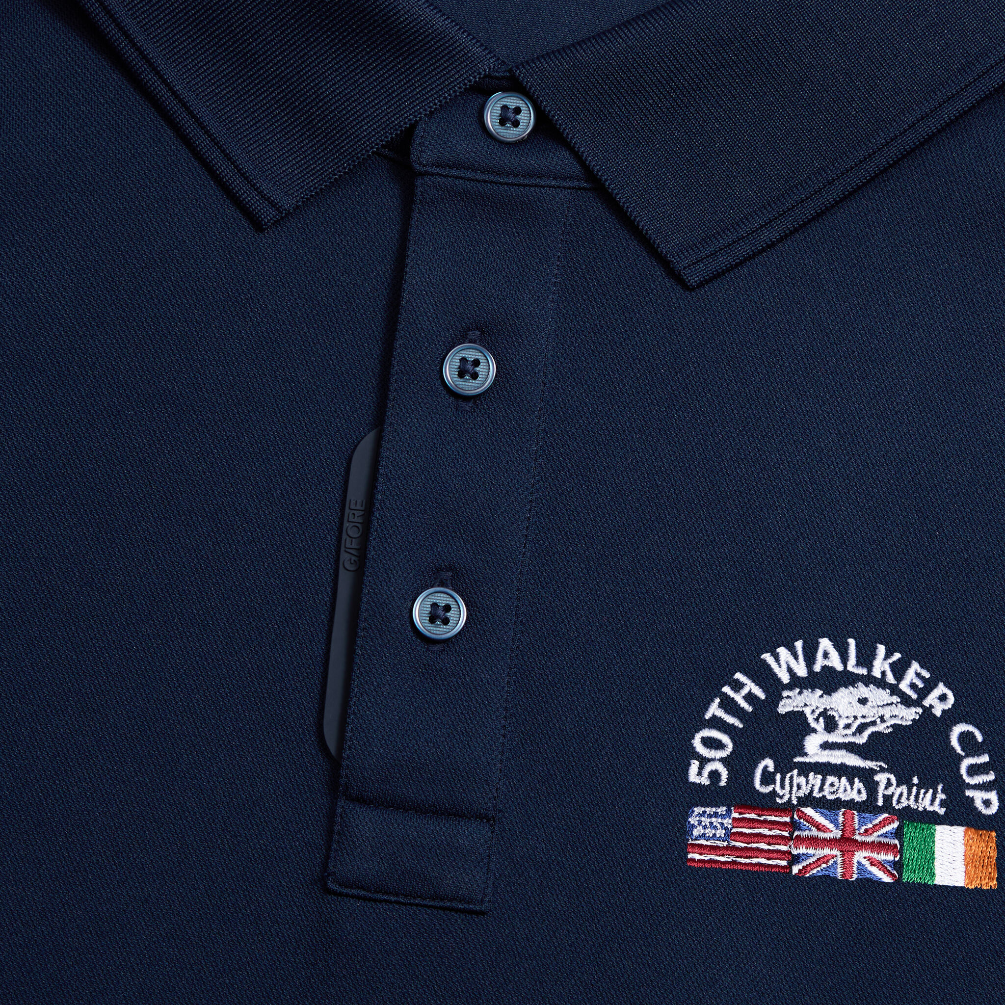 新品　BRIEFING SLEEVE LOGO POLO RELAXED FIT 50TH WALKER CUP ESSENTIAL PERFORMANCE PIQUÉ POLO | MEN'S