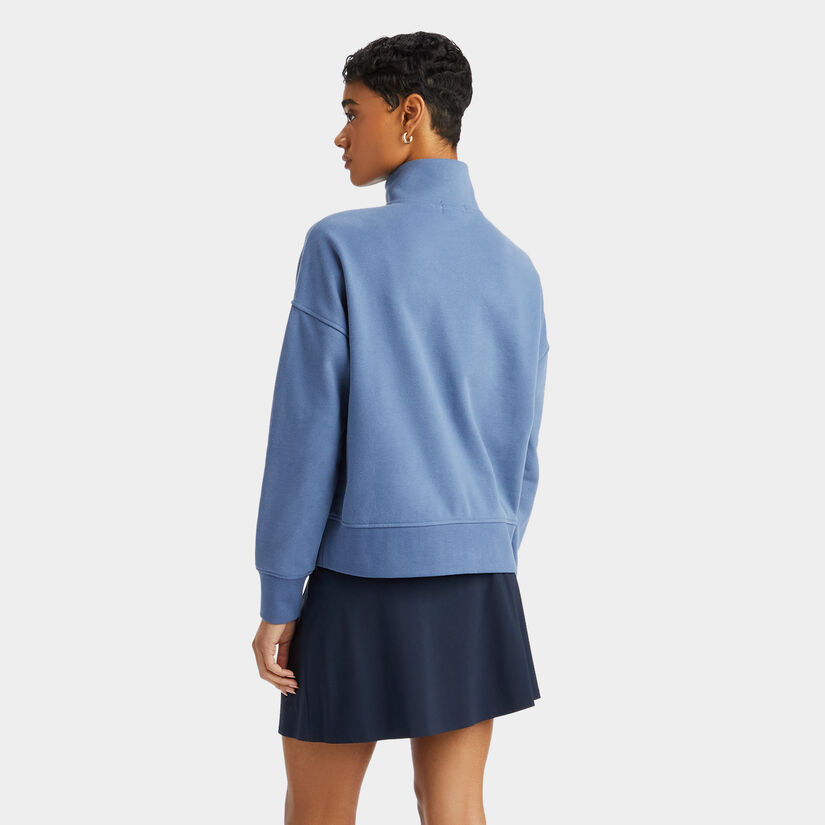 GIRLS GOLF TOO FRENCH TERRY QUARTER ZIP BOXY PULLOVER image number 5