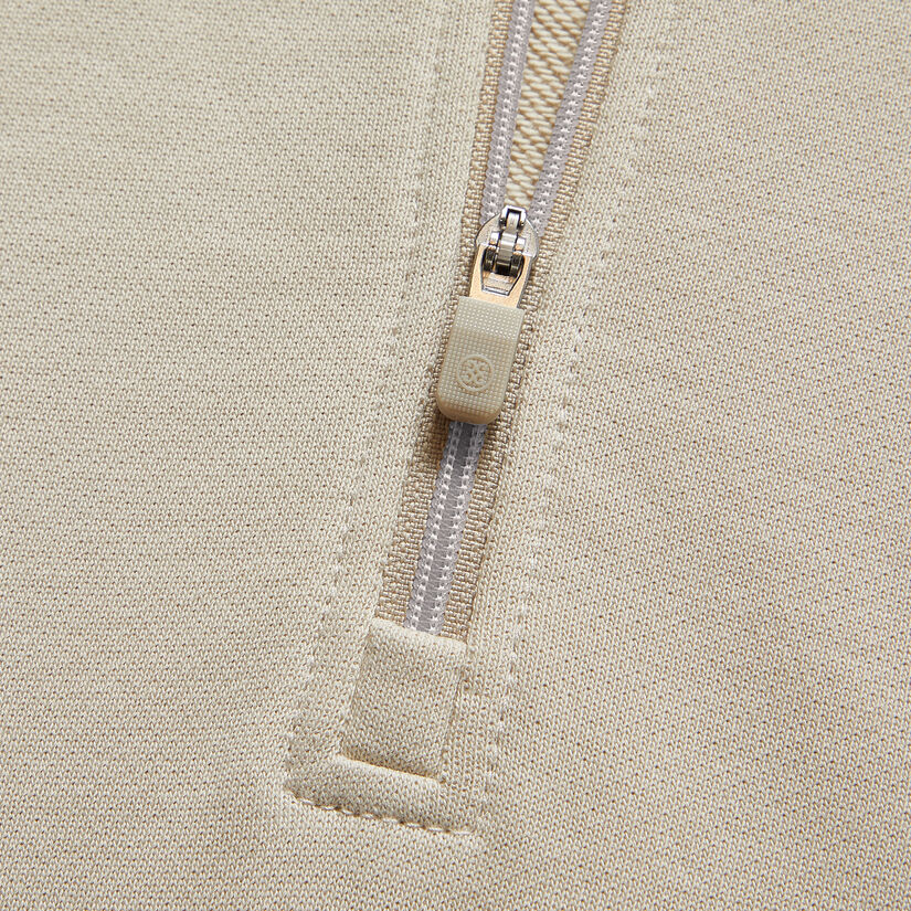 RIB COLLAR FRENCH TERRY QUARTER ZIP PULLOVER image number 7