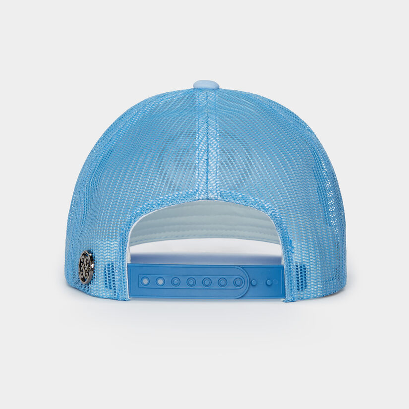 STRIPED HEART G'S INTERLOCK KNIT TRUCKER HAT image number 5