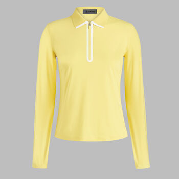 SILKY TECH NYLON LONG SLEEVE ZIP POLO