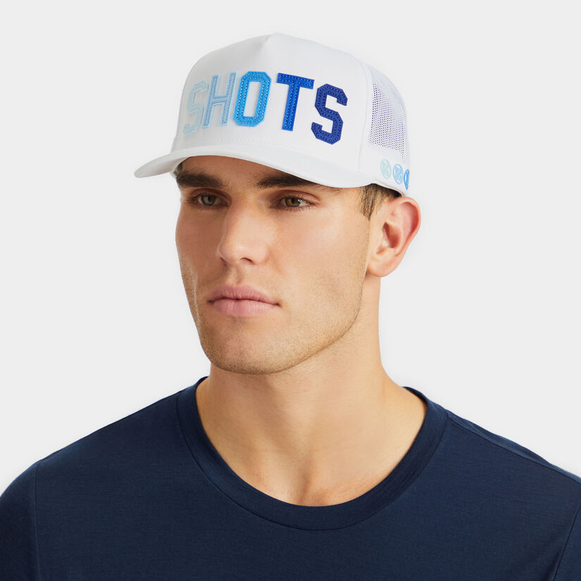 SHOTS TIPPED BRIM INTERLOCK KNIT TRUCKER HAT MEN S HATS G FORE