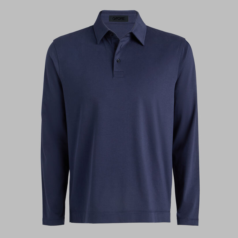 SUPER SOFT BRUSHED COTTON LONG SLEEVE POLO image number 1