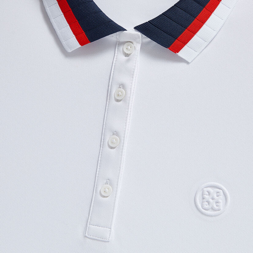 PLEATED COLLAR TECH PIQUÉ POLO image number 6