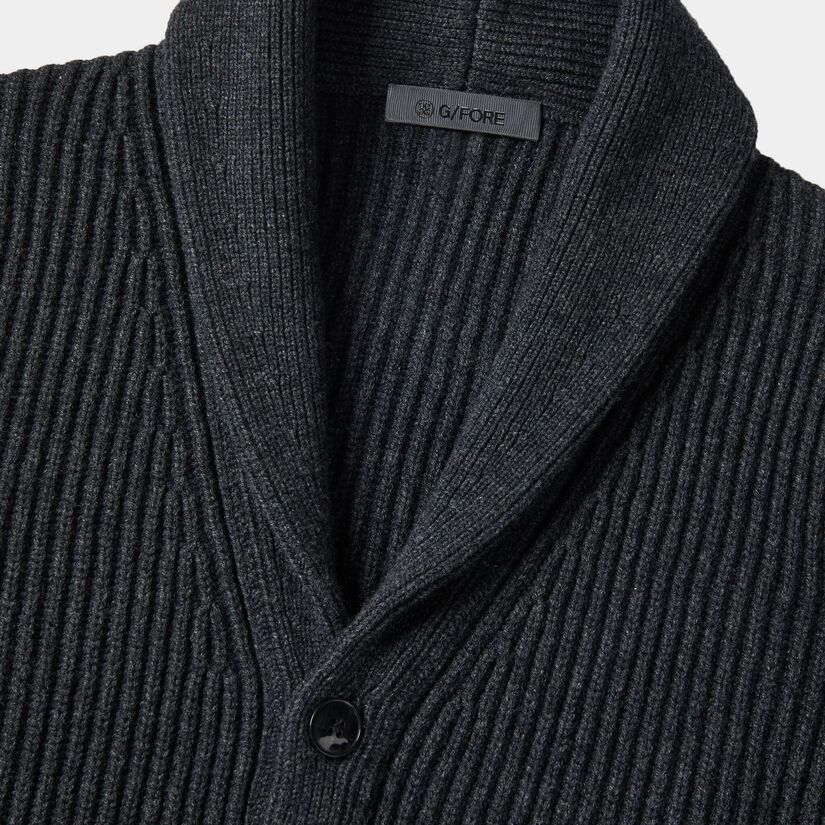 CASHMERE BLEND SHAWL COLLAR CARDIGAN image number 5