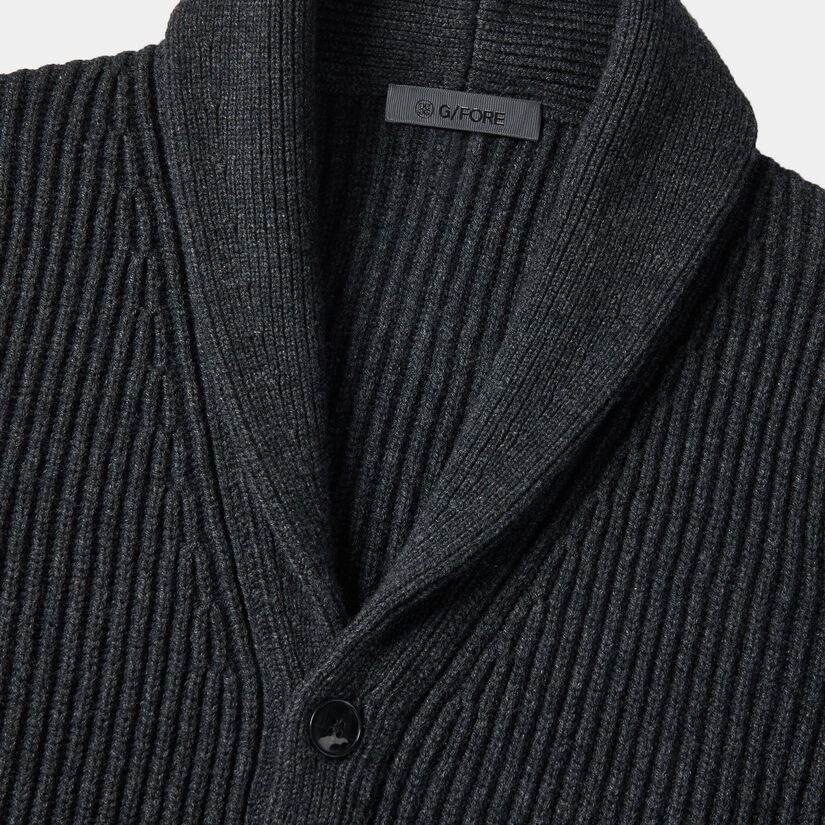 CASHMERE BLEND SHAWL COLLAR CARDIGAN