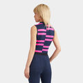 OFFSET STRIPE TECH PIQUÉ SLEEVELESS POLO image number 5