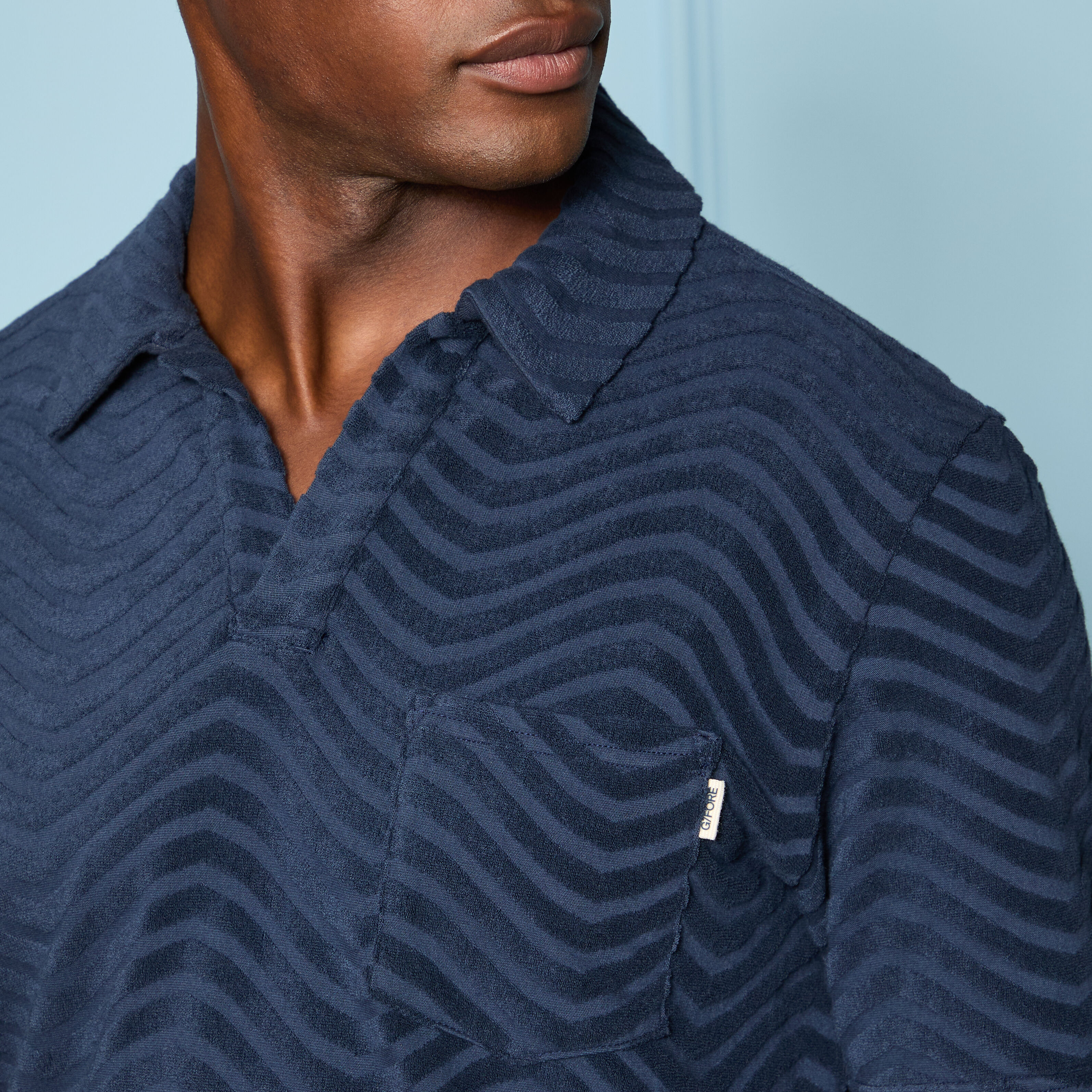LTD RELEASE SWELL TERRY JACQUARD POLO | MEN'S POLO SHIRTS | G/FORE